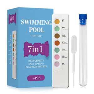 Kit de Prueba para Piscina 7 en 1, Tiras de Prueba para pH, KH, GH, CYA, TCL, CL2 y BR, para Detección de Calidad del Agua - Product Image 3