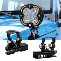 Supports de montage universels pour phares LED de 3 pouces, adaptateur de phare antibrouillard en acier robuste pour camion tout-terrain, SUV, ATV, UTV, noir, 2 pièces/ensemble