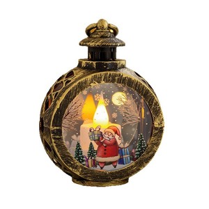 Christmas Retro <b>Night</b> <b>Lights</b> Round LED Warm White Battery Operated Tabletop Decorations For Holiday Party - Product Image 5