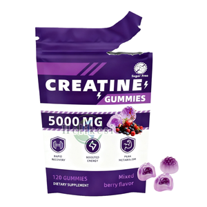 Gomitas de creatina monohidrato sin azúcar de 5g con sabor a fresa OEM para ganar músculo y recuperar masticables antes del entrenamiento - Product Image 2