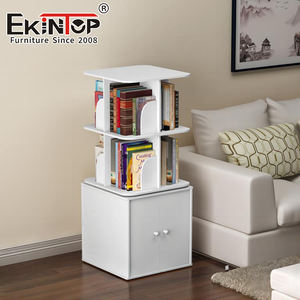 Ekintop – <span class=keywords><strong>bibliothèque</strong></span> blanche polyvalente pour enfants, <span class=keywords><strong>étagère</strong></span> rotative à 360 degrés pour les chambres d'enfants - Product Image 1