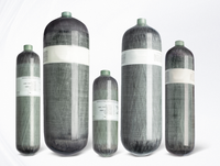 Bouteille de gaz haute pression en fibre de carbone EN ISO 0,35-20L pour appareil respiratoire à oxygène