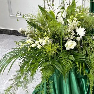 Suministros para <span class=keywords><strong>Flores</strong></span> de Boda, Producto Terminado, Planta Artificial Verde, Planta de Simulación, <span class=keywords><strong>Flores</strong></span> para Decoración de Fondo de Boda - Product Image 2