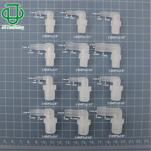 ข้อต่อเกลียวพลาสติก PP คุณภาพสูง ขนาด 1/8NPT-1/4NPT สำหรับขายส่ง  ข้อต่อเกลียวยางนิ่มสำหรับน้ำและแก๊ส เกลียวภายนอก - Product Image 3