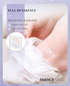 Masque de pied blanchissant personnalisé en usine OEM Huile d'avocat Hyaluronate de sodium Collagène hydratant Exfoliant Échantillon à usage domestique gratuit - Product Image 4