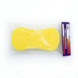 High Density Car Wash Sponge Auto Windshield Soft Perforated Yellow Washing Sponge Pad