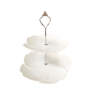 ชั้นวางเค้ก ขนมหวาน จานสามชั้น ถาดผลไม้ ถาดขนมหวาน ถาดขนมหลายชั้น พลาสติก แบบระเบิด สไตล์ยุโรป สำหรับงานแต่งงาน งานเลี้ยง 2 ชิ้น - Product Image 2