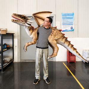 <span class=keywords><strong>Petit</strong></span> Modèle Animatronique de Dragon Bébé, Marionnette de <span class=keywords><strong>Dinosaure</strong></span> Réaliste et Mobile pour Aire de Jeux pour Enfants, Centre Commercial, Décoration de Divertissement - Product Image 4