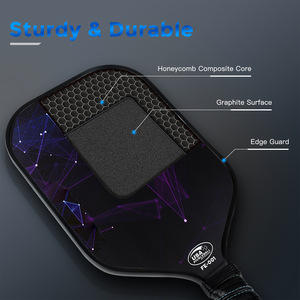 Ensemble de raquettes de pickleball, 2 raquettes, 4 balles avec sac de transport, poignée antidérapante, équipement d'entraînement - Product Image 4
