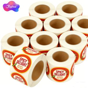 Paquete de Pegatinas, Tarjeta de Agradecimiento, Pegatina de Vinilo Personalizada con el Logotipo de la Empresa, Pegatinas Picantes Personalizadas, Etiquetas para Botellas de Salsa Picante - Product Image 4