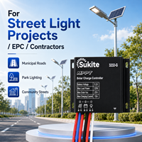Contrôleur de charge solaire MPPT plat DURABLE Sukite 3232 3.2V32W 15A pour éclairage public à énergie solaire avec capteur pour projet d'éclairage public