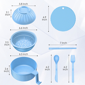 Utensilios de Cocina, Recipientes Biodegradables para Alimentos, Tazones de Plástico, Juego de Tazones de Paja de Trigo, Aptos para Microondas, Tazón para Ramen - Product Image 5
