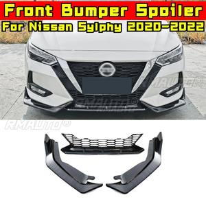 Para Nissan Sylphy 2020-2022, Kit de carrocería con difusor y divisor de labio para parachoques delantero, negro brillante, pieza de modificación y protector de parachoques - Product Image 1