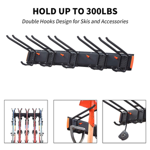 Jh-mech support <span class=keywords><strong>de</strong></span> Ski multifonction pour mur <span class=keywords><strong>de</strong></span> Garage pouvant contenir jusqu'à 5 paires-support <span class=keywords><strong>Vertical</strong></span> pour <span class=keywords><strong>planche</strong></span> <span class=keywords><strong>de</strong></span> <span class=keywords><strong>surf</strong></span> 300Ibs maximum - Product Image 4