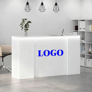 Mostrador de recepción de madera ecológico moderno Mostrador de pago de supermercado para uso de cajero - Product Image 6