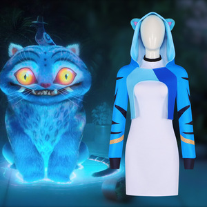 Star's Edge K-Pop Demon Cat Cosplay Hoodie Blue Tiger Costume - Product Image 1