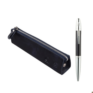 Genuine leather pencil case/stationery <b>box</b> gift set, Korean style business fountain <b>pen</b> protective cover, 3D zipper <b>pen</b> case, - Product Image 4