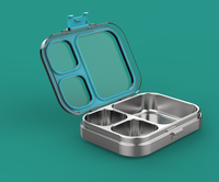 Boîte à lunch portable en acier inoxydable à 3 compartiments, compatible micro-ondes, récipient bento, cuisson à la vapeur, réchauffable, conservation des aliments, 900 ml
