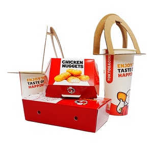 Tùy Chỉnh In Ấn Takeaway Burger Hộp Khoai Tây Chiên Pháp Khoai Tây Chiên Đường Phố Đồ Ăn Nhẹ Thức Ăn Nhanh Burger Bao Bì Hộp - Product Image 4