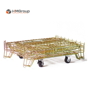 Gabbia di Stoccaggio Mobile in Rete Metallica Saldata OEM, Alta Capacità di Carico 800kg, Industriale, Zincata, in Acciaio, con Ruote Bloccabili - Product Image 2