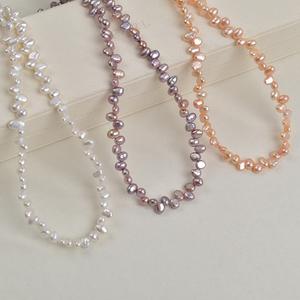 Collar de Perlas Naturales de Agua Dulce de Forma Barroca de 5-6 mm, Cuentas Sueltas de Doble Cara con Tres a Siete Orificios, Semi-Acabadas para DIY - Product Image 2