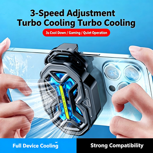 Radiateur universel à clipser pour téléphone, double ventilateur, refroidissement par air, 3 vitesses, refroidisseur de téléphone portable, faible bruit, pour le commerce en direct et les jeux - Product Image 2