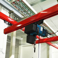 Minigrúa Ligera de 500 kg para Viga Única, Motor de Grúa de Suspensión, Caja de Cambios, Alcance de 5 m, Altura de Elevación de 6 m, Máquina de Elevación para Taller