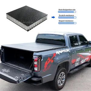 Hard Folding Truck Bed Tonneau Cover For 2016-2021 Tacoma Mazda Bt50 Ford F150 Ram1500 Ranger