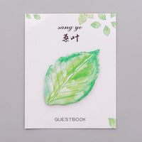 Pequeñas Notas Adhesivas Creativas con Forma de Hoja, Hoja de Morera, Hoja de Arce, Hoja de Ginkgo, Notas Adhesivas Decorativas para Mensajes