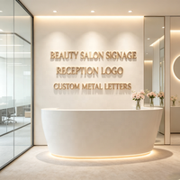 Enseigne Moderne pour Magasin d'Optique – Lettres 3D en Métal Gris – Logo Commercial Personnalisé pour Panneau d'Entrée – Non-éclairé – Vente Directe Usine