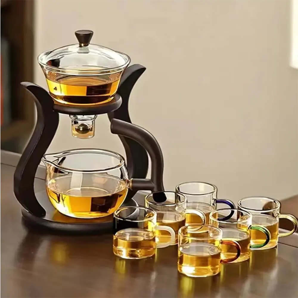 Pembuat teh kaca tipe baru, pembuat teh rumah tangga terintegrasi semi-otomatis pembuat teh kaca
