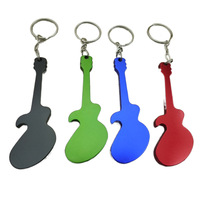 Benutzer definierte Logo Gravur Aluminium Gitarre Schlüssel ringe Bierdeckel Mini Opener Schlüssel bund