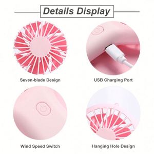 Nouveau support de téléphone portable électrique rechargeable mini portable 2025, ventilateur à main créatif avec logo personnalisé - Product Image 4