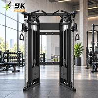 Machine à câbles fonctionnelle SK avec double poulie réglable et blocs de poids pour usage commercial en salle de sport, entraînement complet du corps