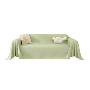 Housse de canapé en soie glacée, couverture intégrale, antidérapante, pour l'été, protection modulaire pour canapé, couleur unie, forme de capuchon, lavable en machine - Product Image 1