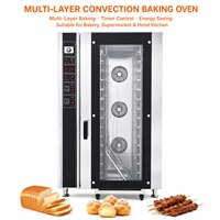 Four à convection multicouche pour boulangerie commerciale, en acier inoxydable, à économie d'énergie, avec contrôle par minuterie