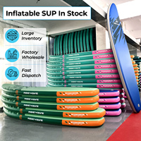 Planche de paddle gonflable en gros, planche de SUP gonflable Drop Stitch avec impression chat, planche de surf pour distributeur