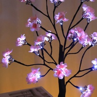 Guirlande lumineuse LED en forme de cerisier, IP44, fonctionnant sur piles, à intensité variable, lampe d'arbre artificielle, décoration de chambre, décoration festive pour la maison