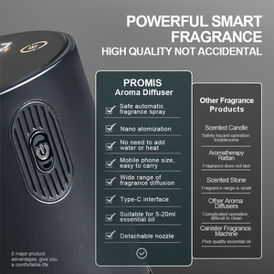 Machine de diffuseur d'arôme sans eau d'huile essentielle de parfum d'aromathérapie de parfum de maison électrique portatif à piles - Product Image 4