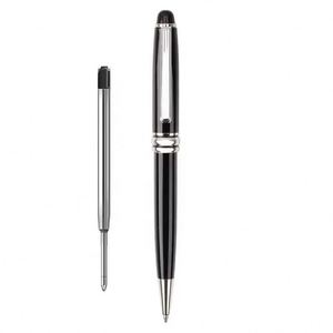 Gloss Piano Black Gold & Silver Trim Twist Cap Metal Roller <b>Pen</b>, Classic Torpedo Executive Rotating Signature <b>Pen</b> Custom Logo - Product Image 6