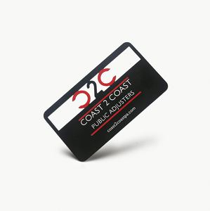 QR Code Engraving Navy Blue Wholesale <b>Metal</b> Flip Top Business Card Holder <b>Wallet</b> - Product Image 3