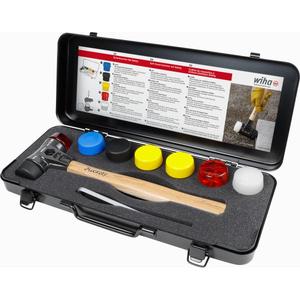 WIHA - 44008 <b>Soft</b>-faced hammer set Safety with assorted hammer faces in <b>box</b> (8-pcs.) - EAN 4010995440084 HAMMERS AND CHISELS - Product Image 1