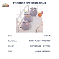 Peluche chat kawaii personnalisée 25 cm, super douce, animal en peluche lavable, couverture réconfortante, cadeau pour tous les âges, unisexe