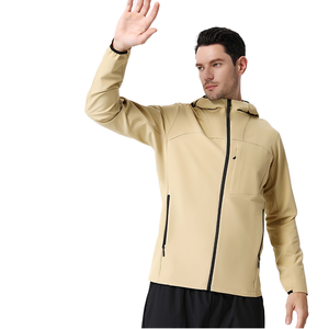 <span class=keywords><strong>Veste</strong></span> de sport de haute qualité en polyester pour homme, vêtement de sport actif avec capuche, poche zippée, imperméable, <span class=keywords><strong>veste</strong></span> de sport pour homme - Product Image 3