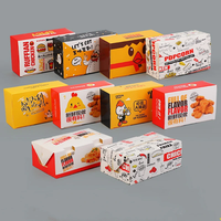 Conception personnalisée de vos propres logos, papier kraft alimentaire recyclable, gaufrage, laminage mat, toutes tailles, jetable, pour poulet frit