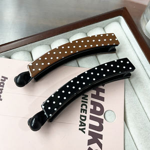 กิ๊บติดผมทรงตรงลายจุดสไตล์เรโทรสุดหรู - อุปกรณ์เสริมผมทรงหางม้าสูงแนวตั้งอเนกประสงค์ (ขายส่ง) - Product Image 3