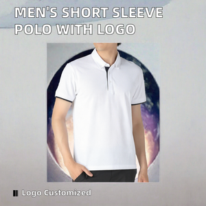 Polo de Manga Corta para Hombre, 100% Poliéster, Logotipo Personalizado, Tejido de Punto, Informal, con Ribete en Contraste - Product Image 2