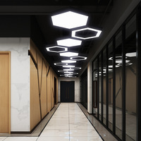 Lampes Suspendues Led Modernes Tube de Mur Led Lumière Linéaire Plafond Hexagonal Lustre Lumière