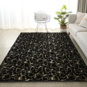 Chinese high quality polyester luxury living room soft plush faux fur rug