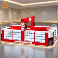 Kiosque d'exposition pour magasin d'optique en gros, vitrine à LED pour lunettes et lunettes de soleil avec option de personnalisation du logo de la marque